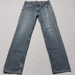 Levi's 514 Straight Leg Jeans Men's Blue Denim Low Rise Classic Zip Fly - 33x32